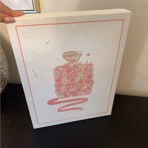 Floral Perfume Bottle Canvas Art